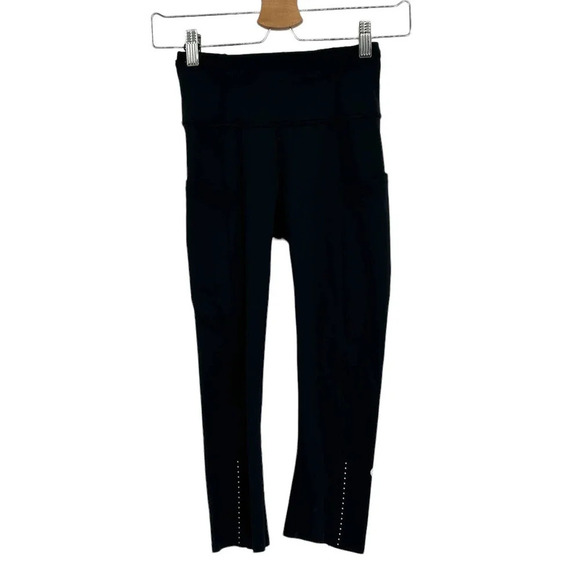 lululemon athletica Pants - Lululemon Fast & Free Crop II Black Size 2